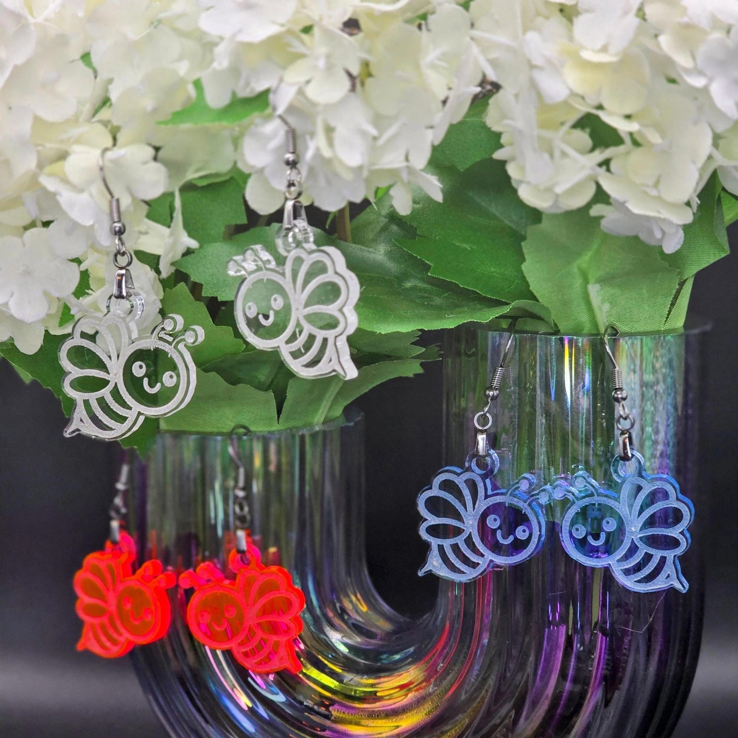 Bee Earrings: Whimsical Acrylic Insect Jewelry