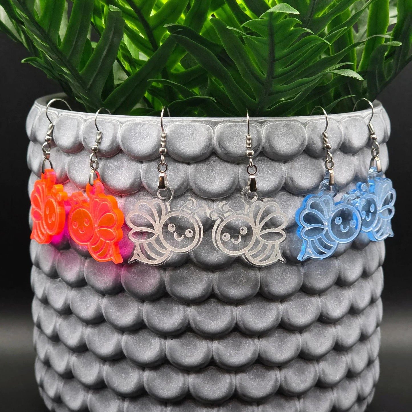 Bee Earrings: Whimsical Acrylic Insect Jewelry