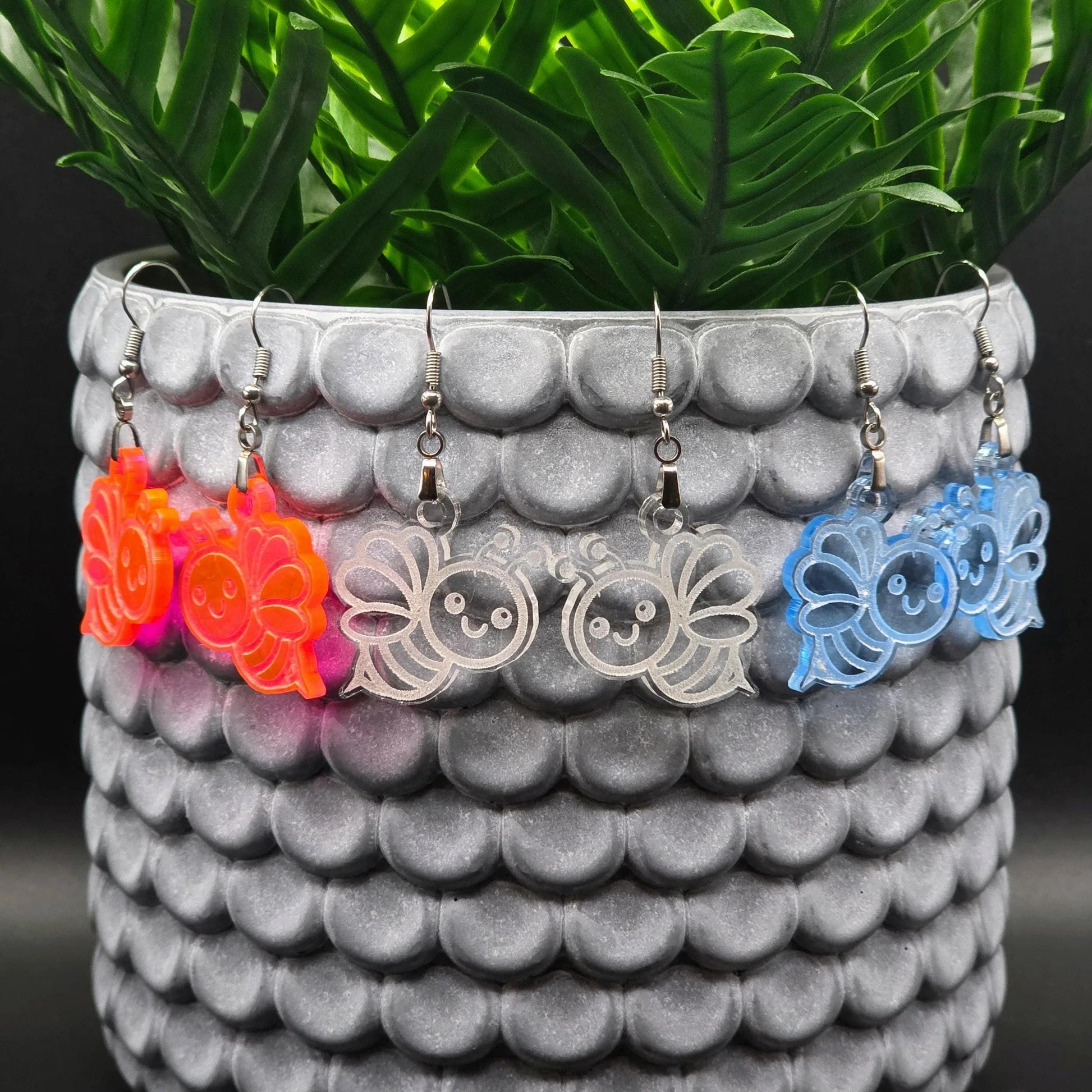 Bee Earrings: Whimsical Acrylic Insect Jewelry