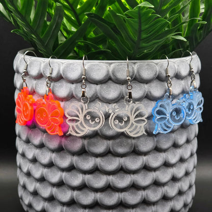 Bee Earrings: Whimsical Acrylic Insect Jewelry