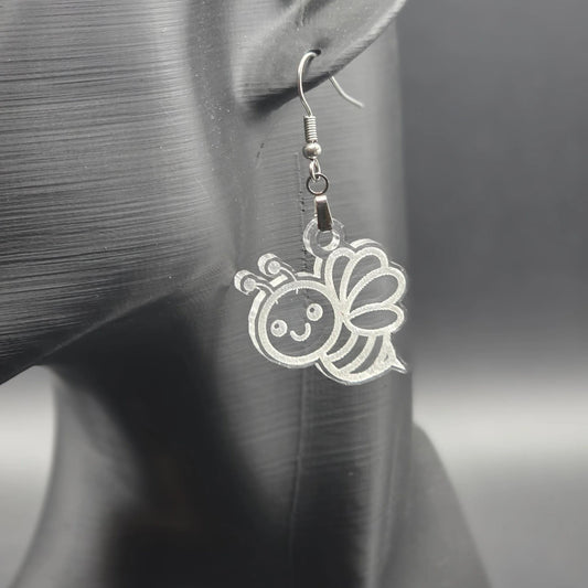 Bee Earrings: Whimsical Acrylic Insect Jewelry