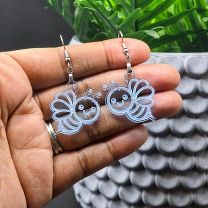 Bee Earrings: Whimsical Acrylic Insect Jewelry