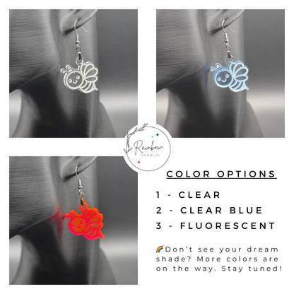 Bee Earrings: Whimsical Acrylic Insect Jewelry