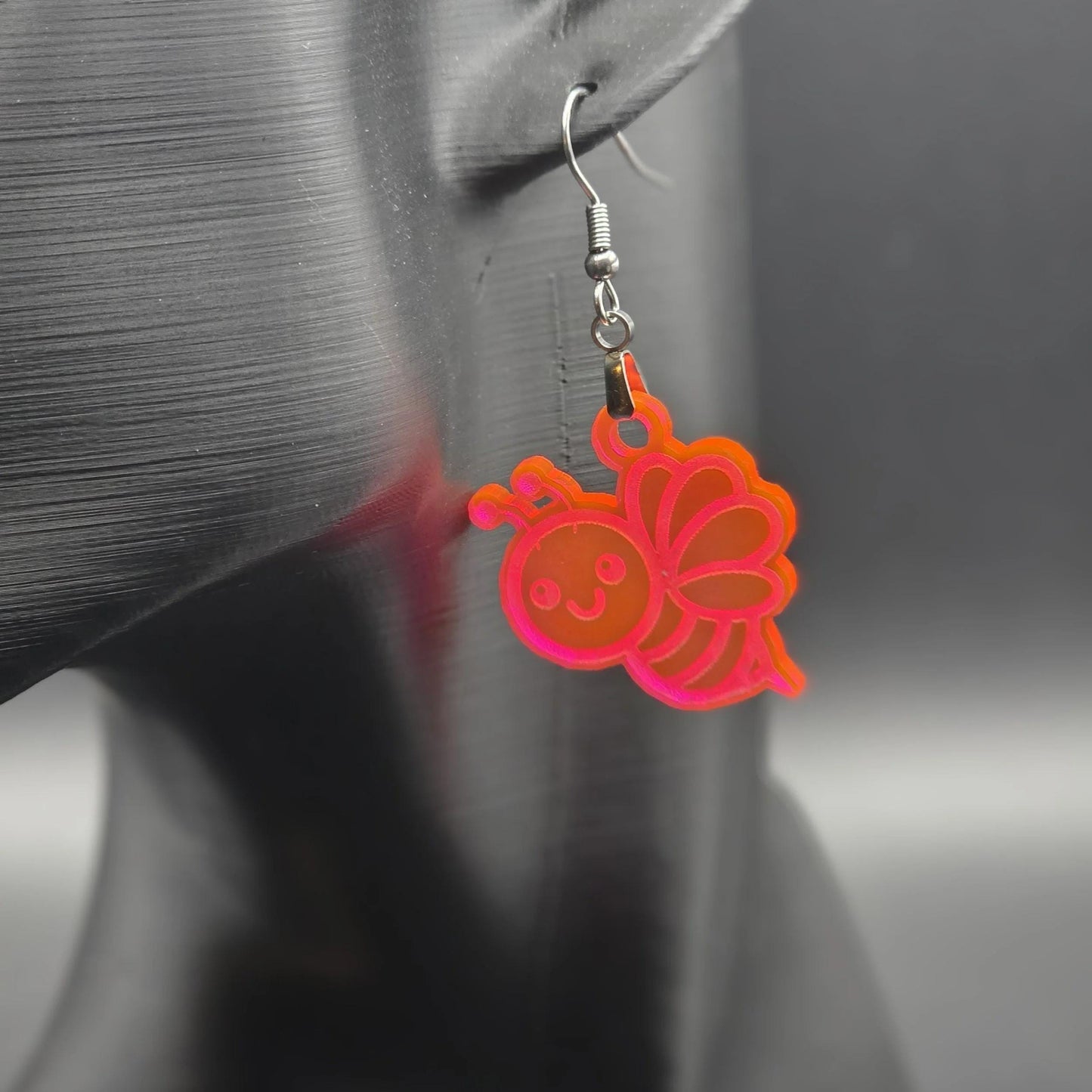 Bee Earrings: Whimsical Acrylic Insect Jewelry