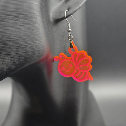 Bee Earrings: Whimsical Acrylic Insect Jewelry