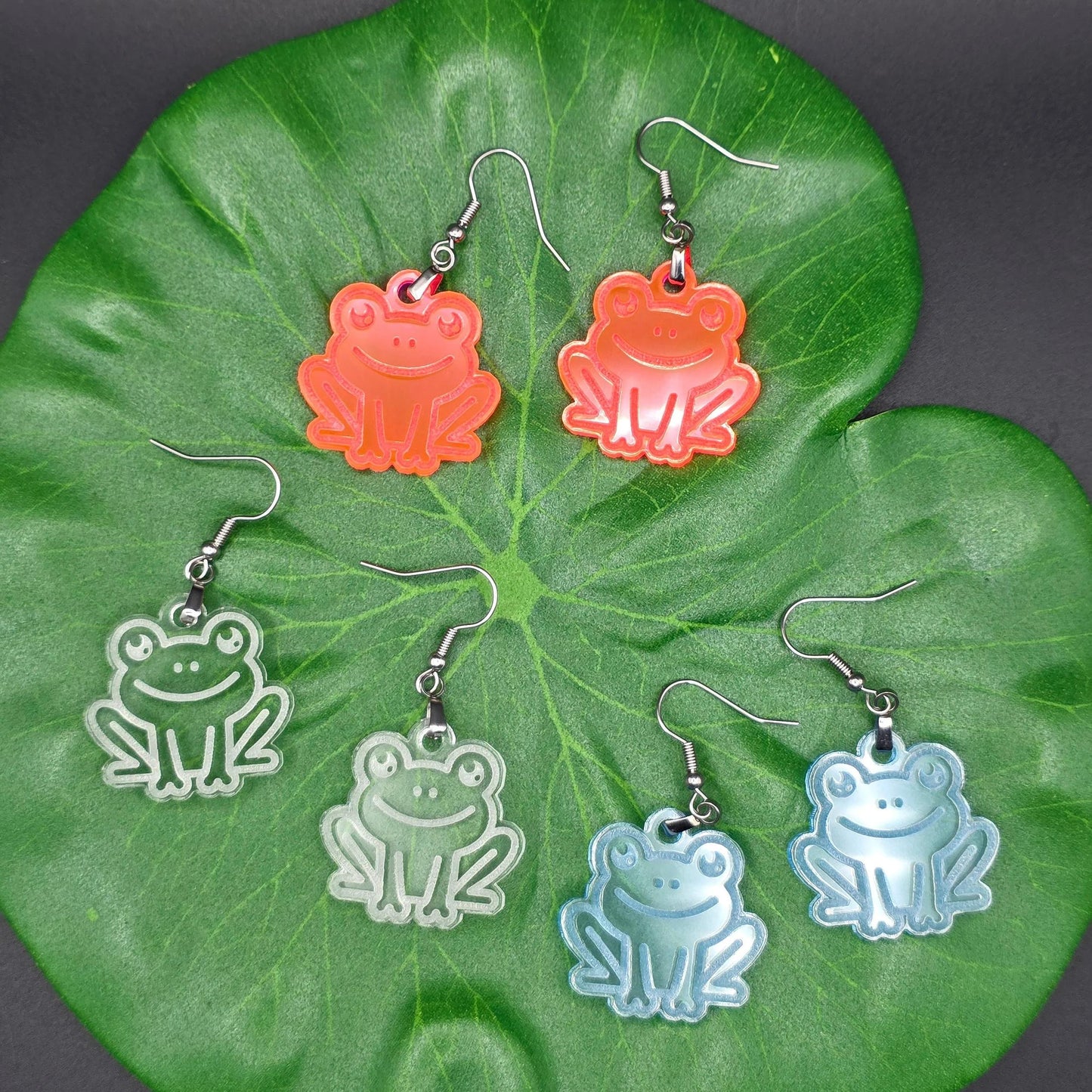 Frog Earrings: Acrylic Jewelry for Animal Lovers