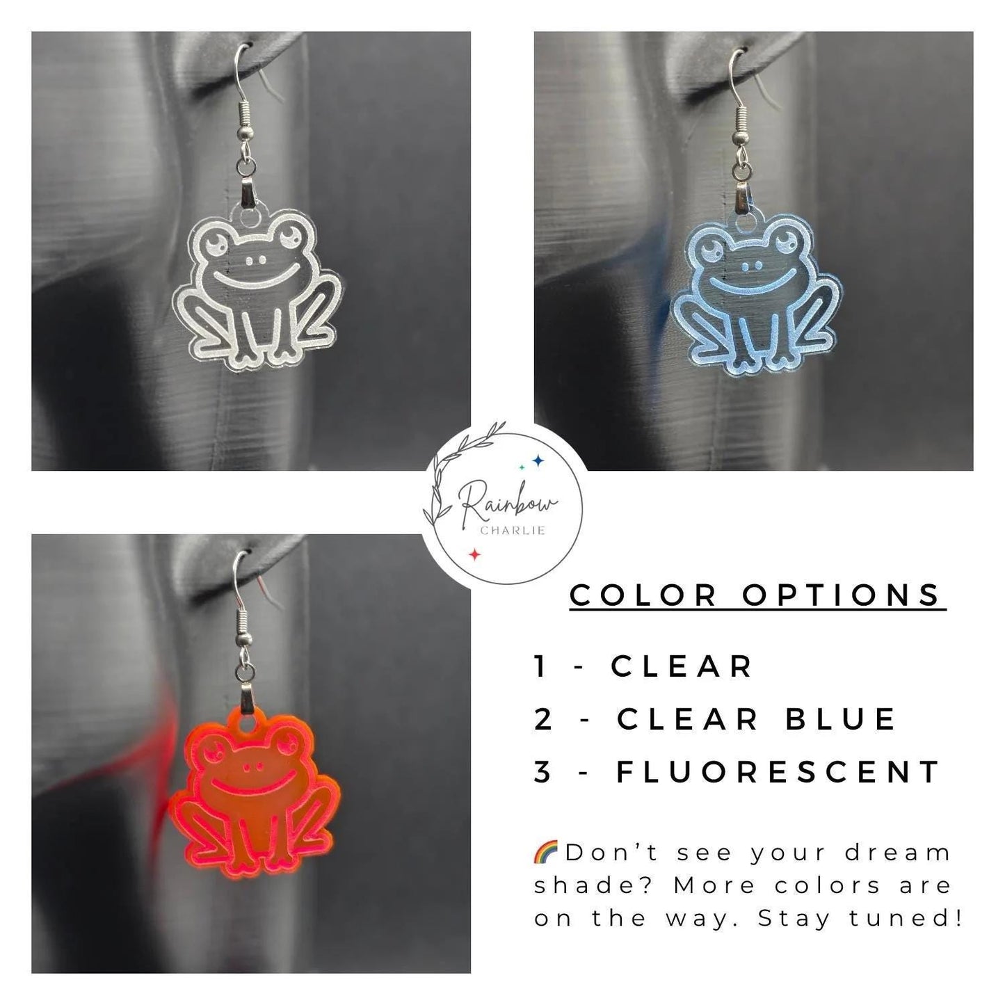 Frog Earrings: Acrylic Jewelry for Animal Lovers