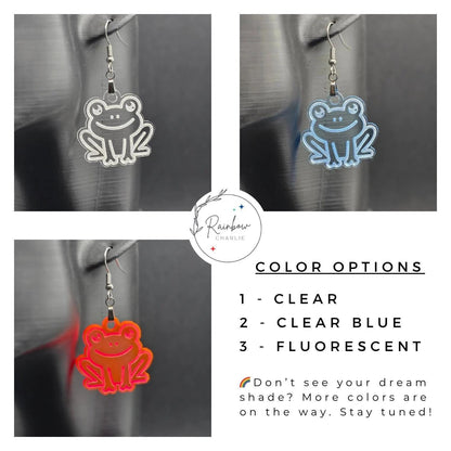 Frog Earrings: Acrylic Jewelry for Animal Lovers