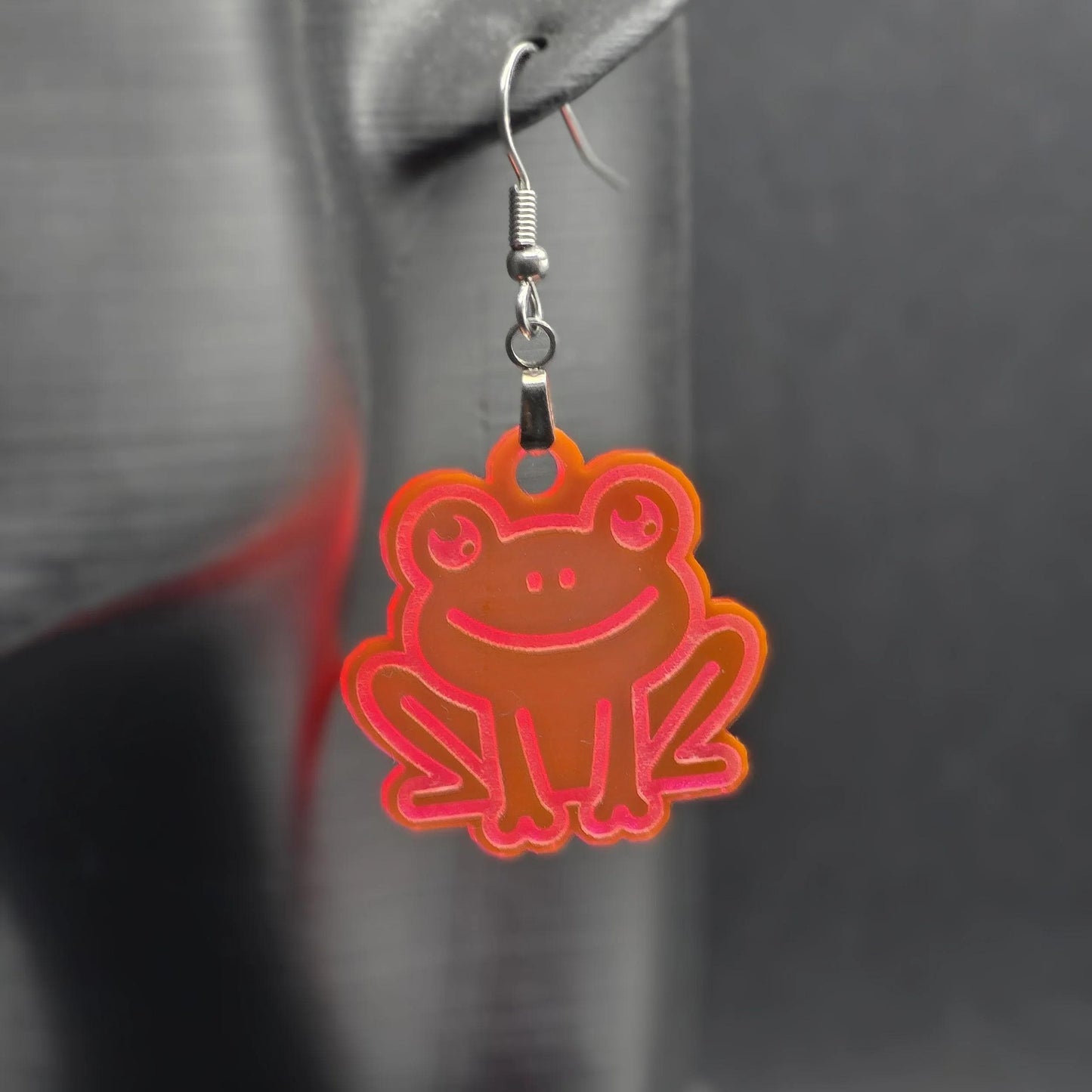 Frog Earrings: Acrylic Jewelry for Animal Lovers