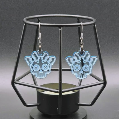 Skull Earrings: Spooky, Pastel Goth Acrylic Jewelry