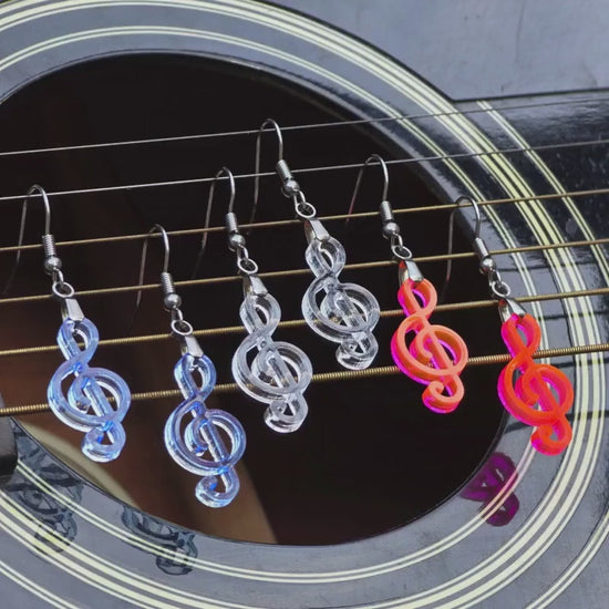 Music Earrings: Small, Minimalist, Novelty Treble Clef Earrings